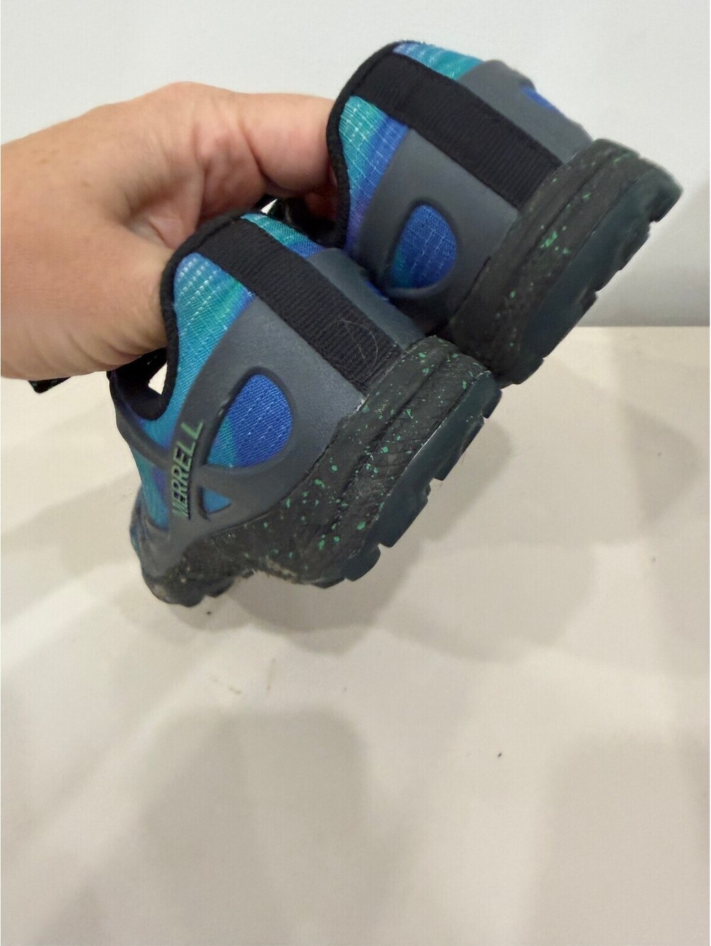 Merrell Trail Running Shoes in Blue and Black, Kids 1 - Picture 10 of 10